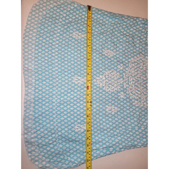 John Mark Tunic Shirt Women's Sm Lace Sleeve Hem Embroidered Paisley Floral Boho - Picture 9 of 15